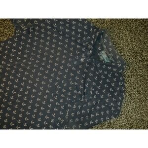 Polo Ralph Lauren Polo Shirt XXL Blue Anchors Away AOP Nautical Boat Captain VTG